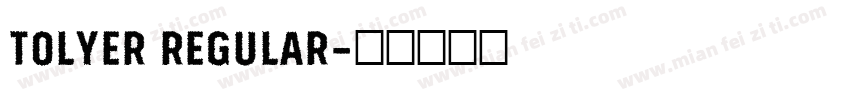 Tolyer Regular字体转换